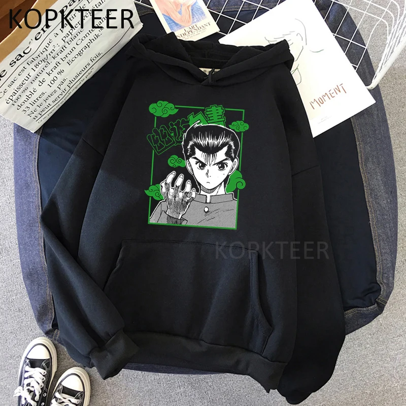 Аниме YuYu Hakusho Urameshi Yuusuke смешные мультяшные принты мужские толстовки Harajuku уличная