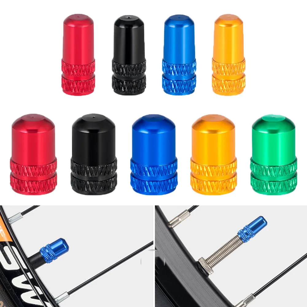 

4pcs MTB Mountain Bike Aluminium Alloy Dustproof Bicycle Valve Cap Tyre Air Caps Valves Cover Cycling Accessories