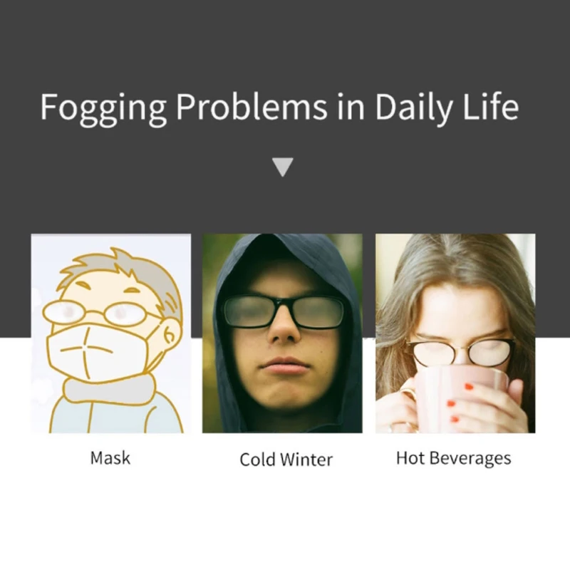 

Defogger Eyeglass Wipe Prevent Fogging For Glasses Reusable Anti-Fog Wipes Glasses Pre-moistened Antifog Lens Cloth