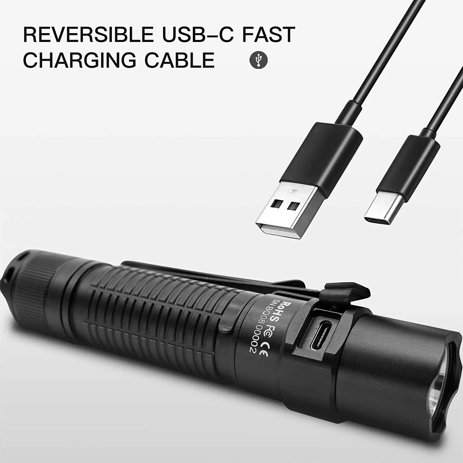 Перезаряжаемые тактические фонарики ThruNite TT20 2526 люмен USB C два переключателя