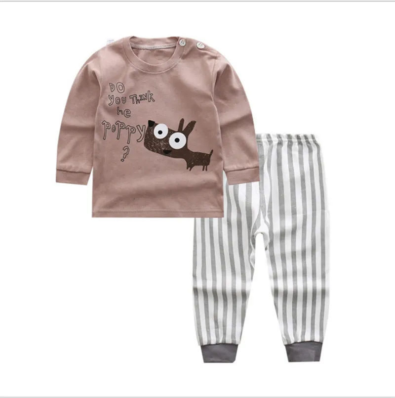 

Baby Pajamas Sets Cotton Boys Kids Sleepwear Suit Autumn Girls Pajamas Long Sleeve Pijamas Tops+Pants 2pcs Children Clothing