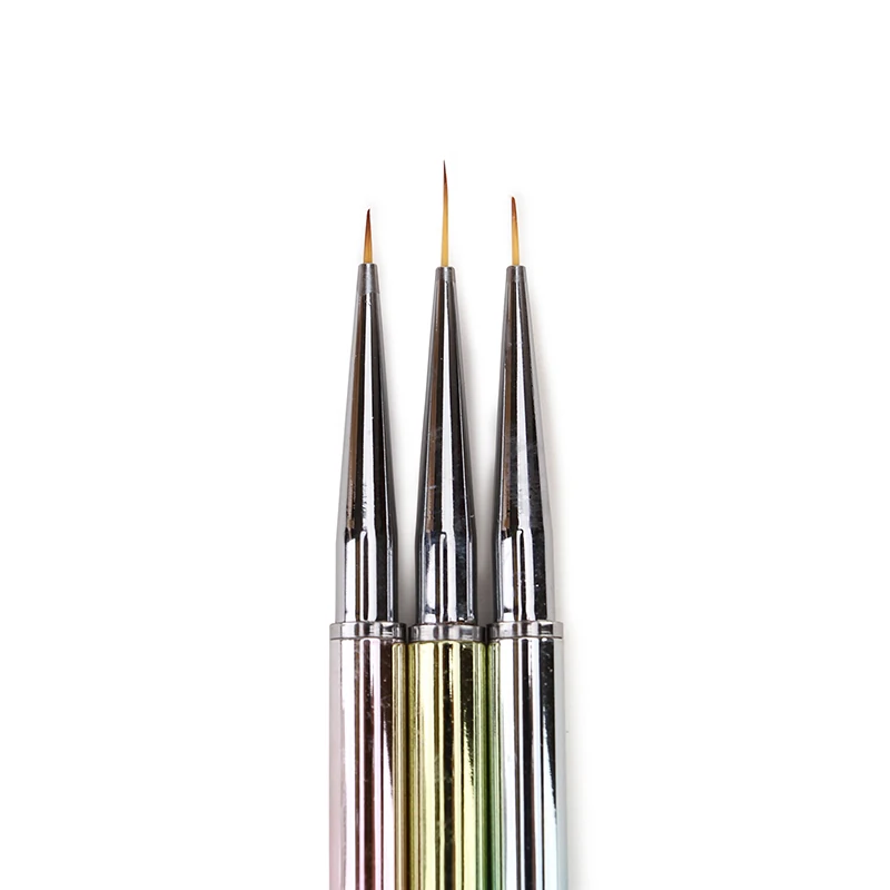 3 шт. дизайн ногтей ручка с кисточкой покрытие Ручка-лайнер в полоску Цветочный