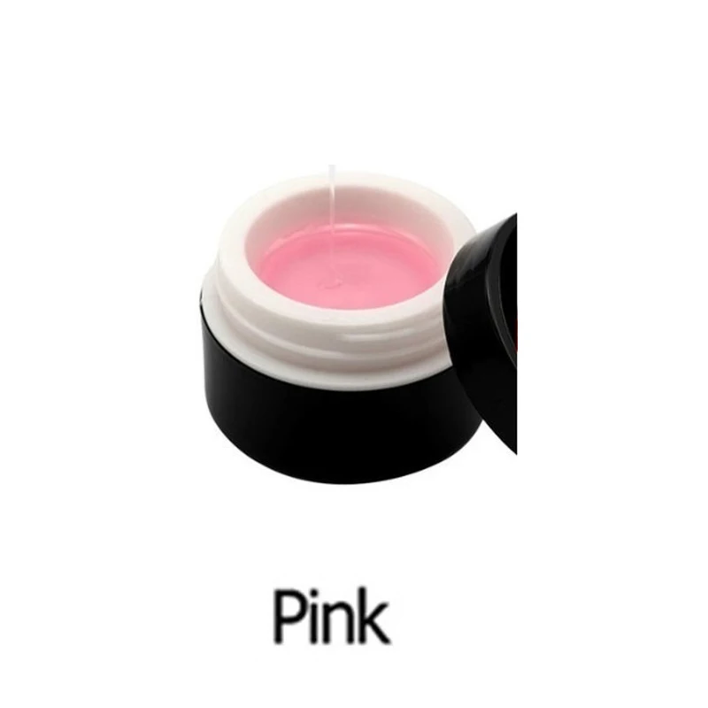Pink 10Pcs Fibernails+1pcs Building Gel Fiberglass for Nail Extension Acrylic Nails Tips Set Manicure Tools - Цвет: Pink