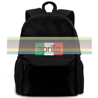 aprilia italy flag black new simple women men backpack laptop travel school adult student