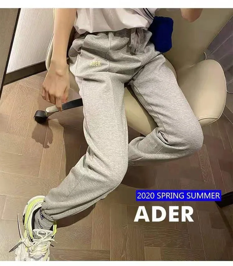 ADER ERROR Sweatpants Men Women Lacerated ADER Logo Adererror Pants Multiple Pockets Ribbon Sign Trousers