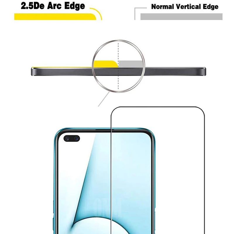 2 шт./лот X50 закаленное стекло для Realme 5G защита экрана 9H защитная пленка | Мобильные