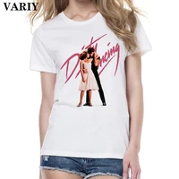 summer dirty dancing t shirt women fashion t shirt pink grunge short sleeve o neck white tees tops print camisas mujer shirt