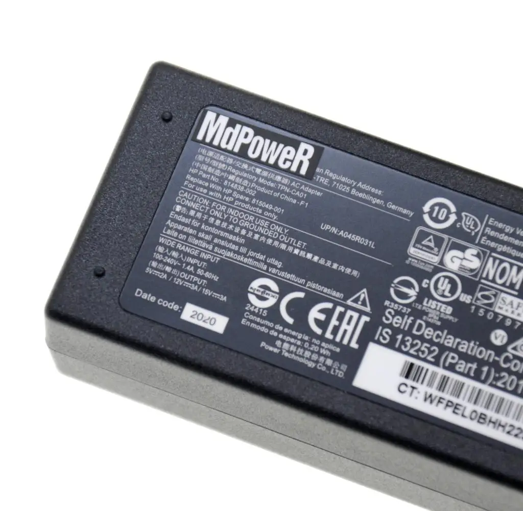 Оригинал 45 Вт Φ 15V 3A для HP TYPE-C spectre 13 Elite x2 1012 G1 G2 Pavilion 12-b000 адаптер переменного тока