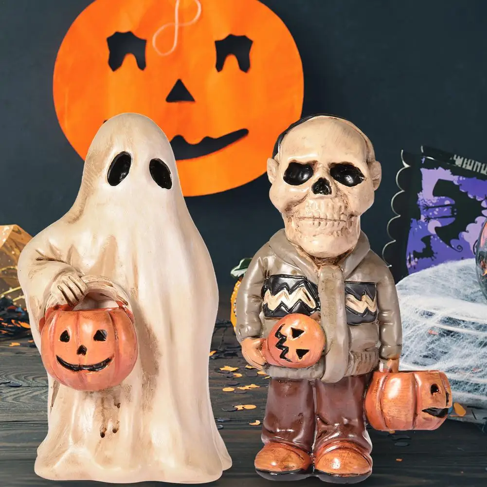

2021 New Halloween Scary Ghost Pumpkin Statue Resin Ornament Garden Haunted House Decor Party Atmosphere Decoration Supplies