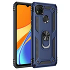 Чехол для Xiaomi Redmi 9C, противоударный, военный, защитный, магнитный, с кольцом-держателем для автомобиля