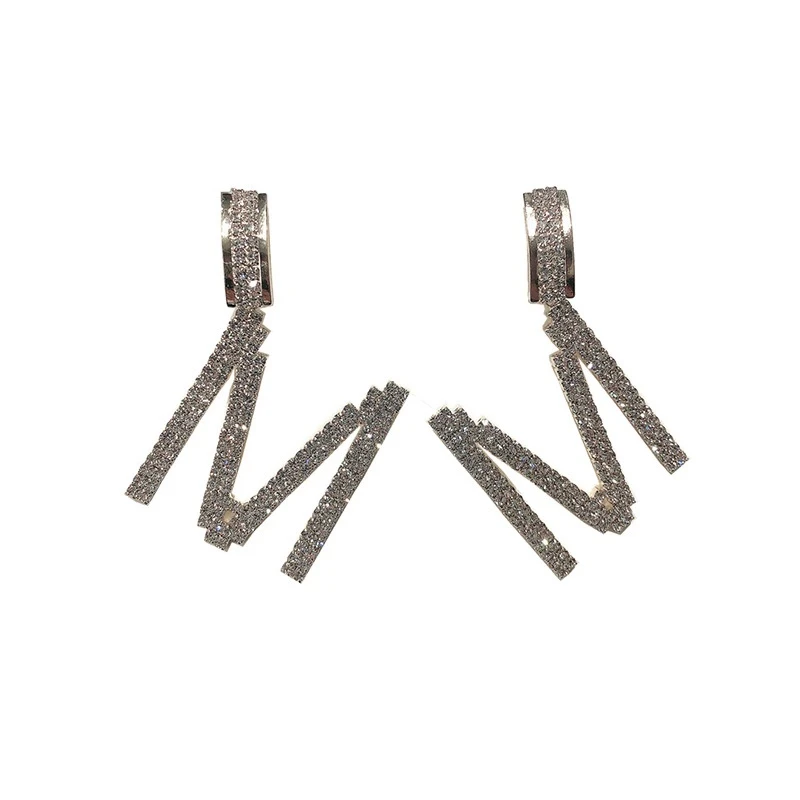 Горячая Распродажа трендовые буквы м серьги преувеличенная индивидуальность