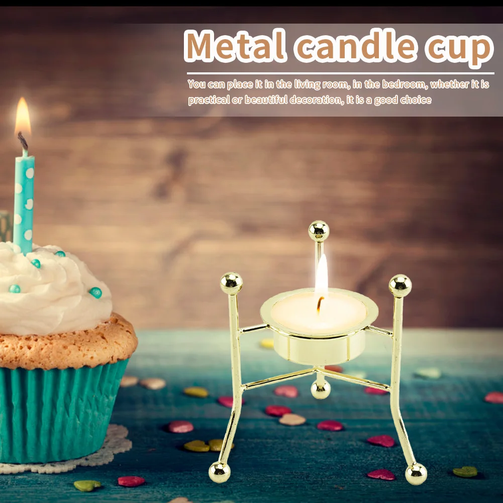 

Nordic Metal Candle Holders Romantic Match Cup Candle Wrought Wedding Banquet Iron Candlestick Tripod Candle Holder Home Crafts
