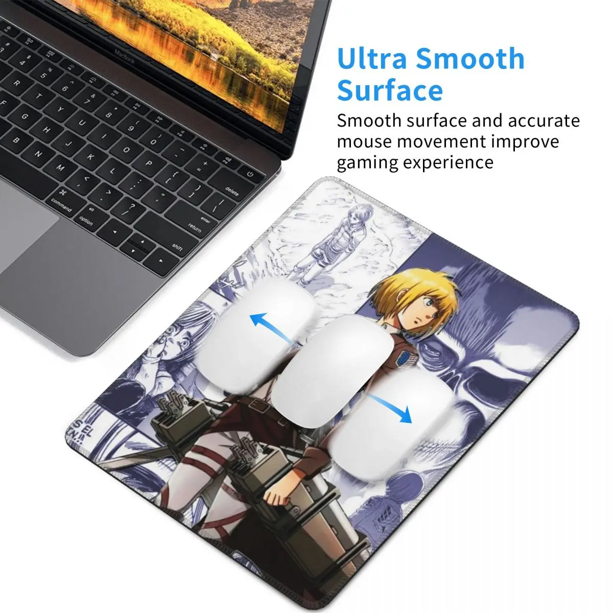 Игровой коврик для мыши Armin атака на Титанов настольные коврики из японского
