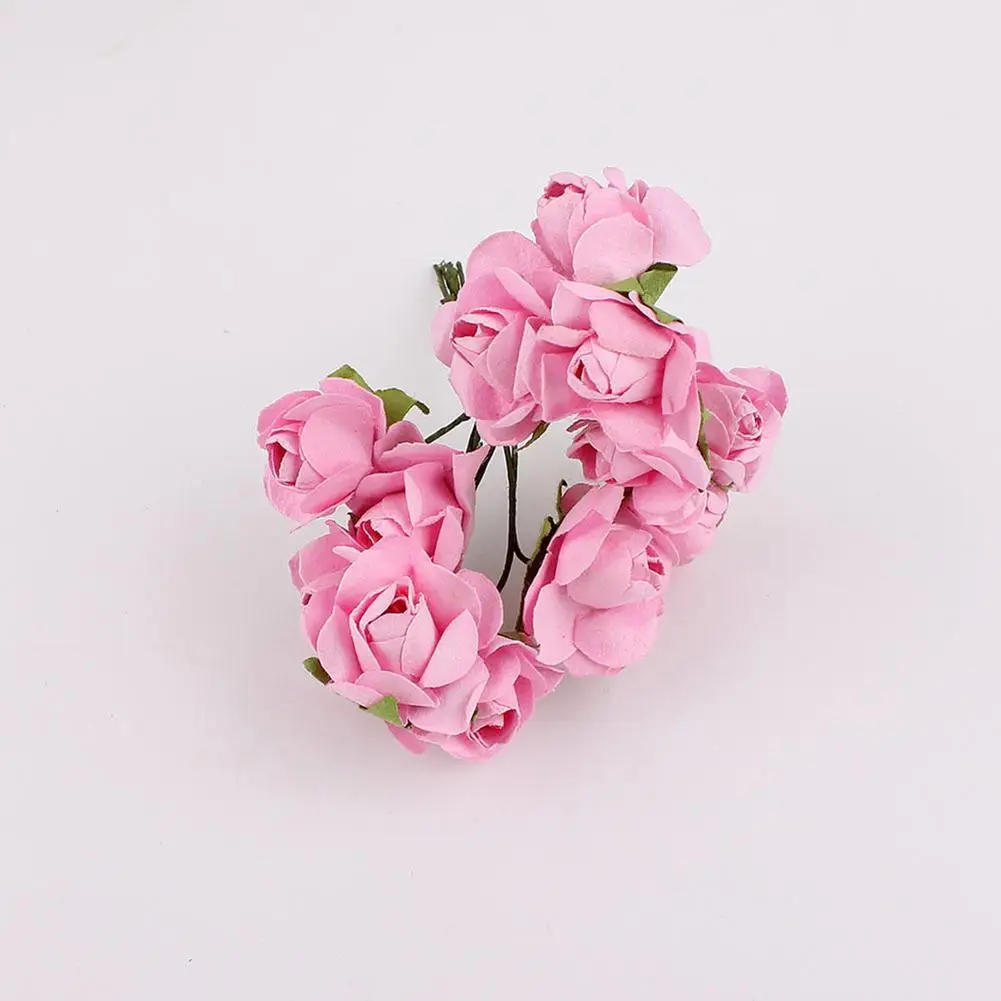 144 шт бумажные искусственные розы цветы ручной работы DIY карты ремесла