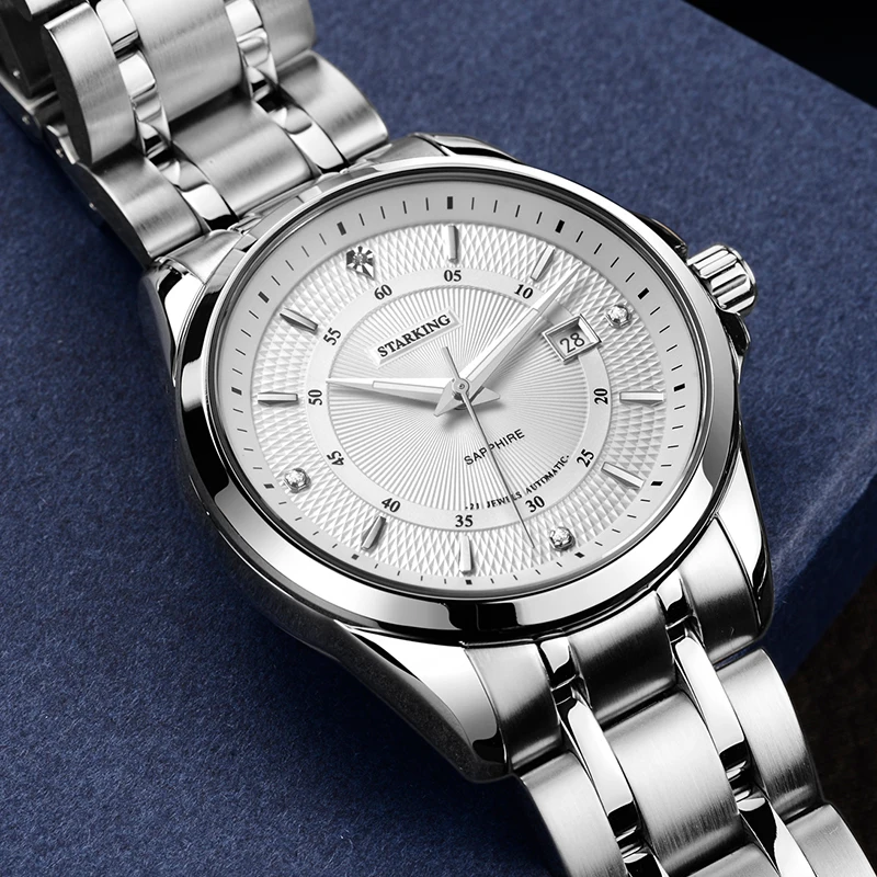 Часы мужские механические с автоподзаводом и календарем водонепроницаемые |