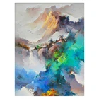 Алмазная вышивка сделай сам, пейзаж с изображением гор, граффити, вышивка крестиком, абстрактная домашняя Фреска для гостиной