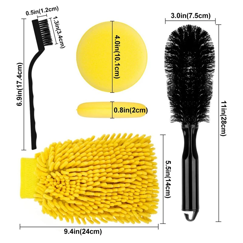 

12Pcs Car Wire Brush Premium Detail Brush Tire Brush Set with Motorcycle Air Filters Cleaner