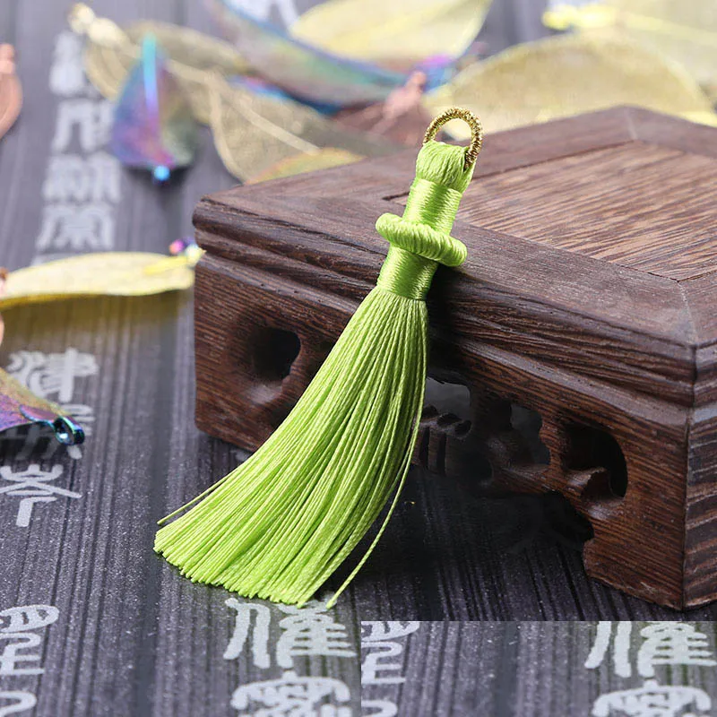 Кисточка шелковая 8 см 10 шт. не складывающаяся аксессуары для бижутерии рукоделия