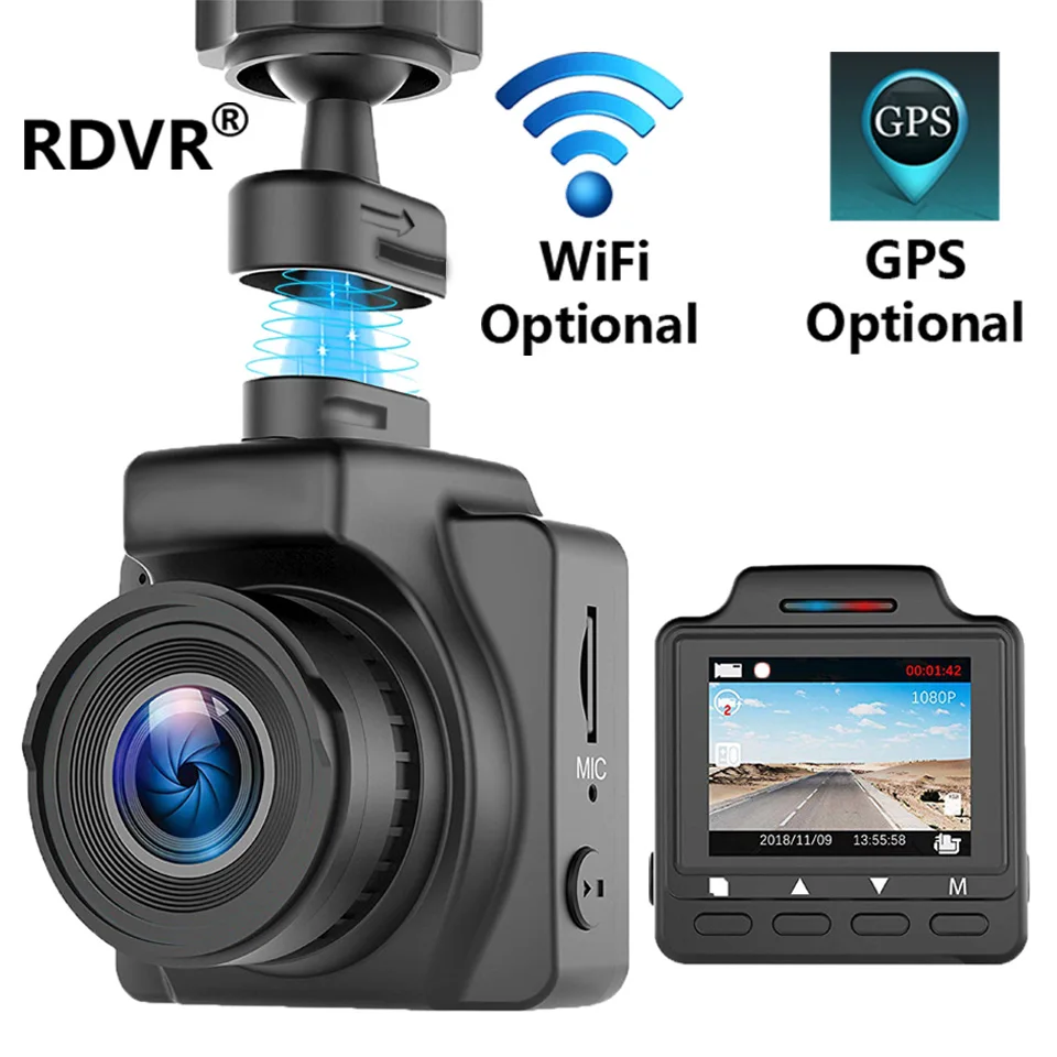 Магнитный видеорегистратор RDVR, автомобильный мини-видеорегистратор 1,5 дюйма, Wi-Fi, GPS, Full HD 1080P, видеорегистратор, акселерометр, ночное видение