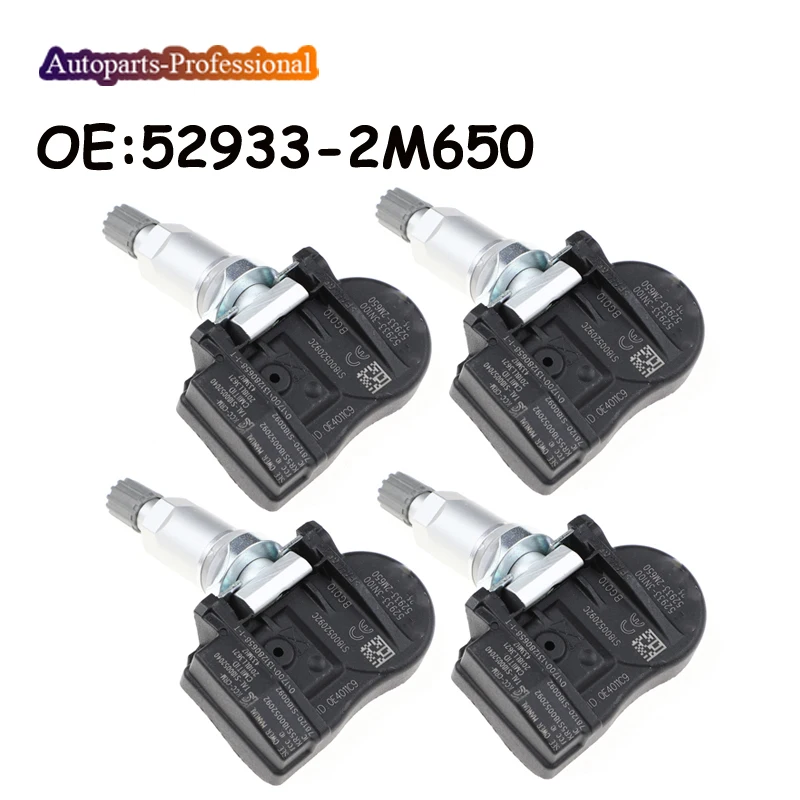 Датчик давления в шинах 52933-2M650, 529332M650, 529333N100, 4 шт./лот, для Hyundai SANTA FE III 2012-2018