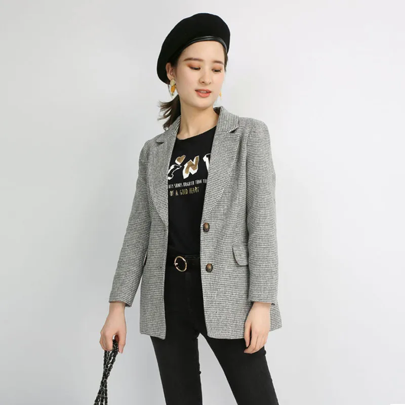 2019 новая стильная Высококачественная Женская клетчатая верхняя одежда