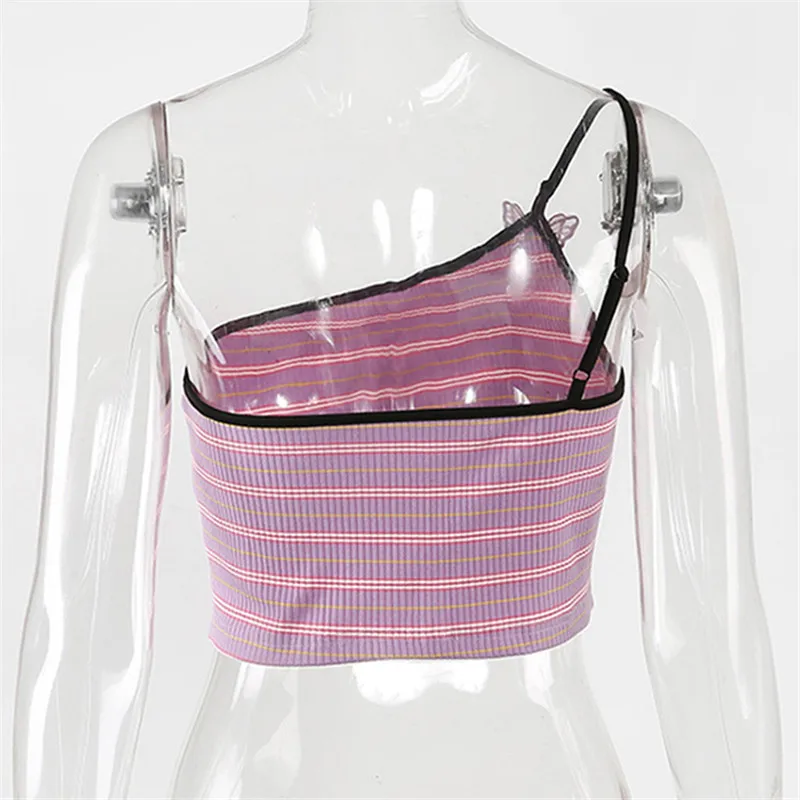 

Rainbowspray Kawaii Women's Tube Top Stripes Tank Top Crop Top