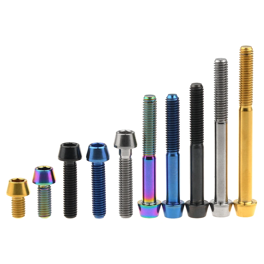 Титановый винт Ti M6x10 16 18 20 25 30 35 40 45 50 55 60 65 мм шестигранный ключ коническая головка