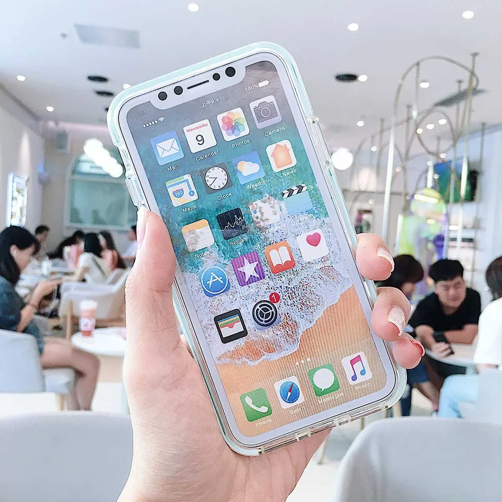 Японский милый Аниме Doraemon Moomin Красочные края чехол для телефона для iphone 11 pro X XS Max Xr 7 8 6 6s plus прозрачный мягкий силиконовый чехол