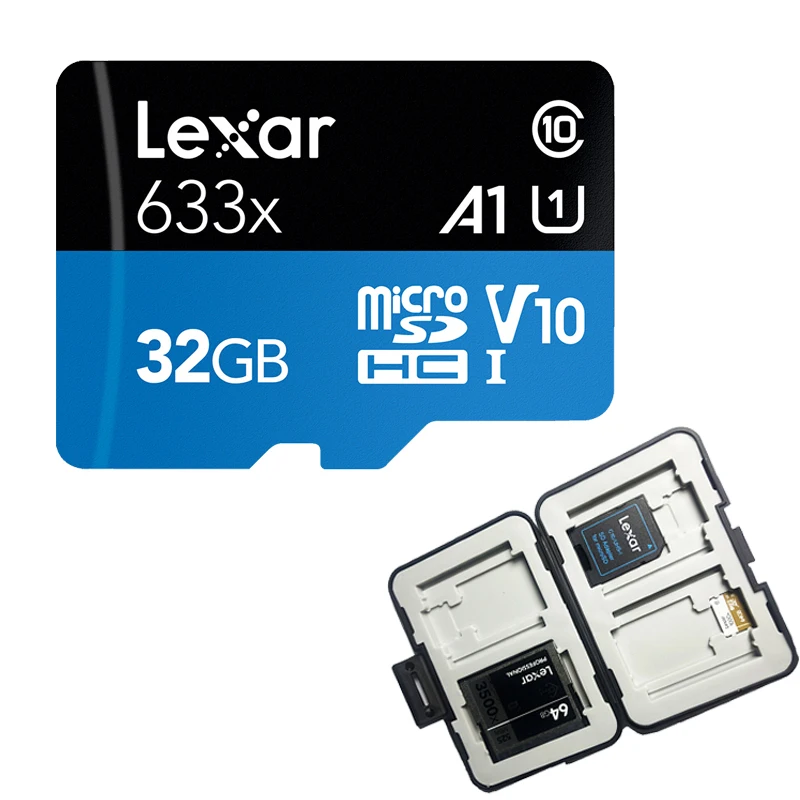 32GB-EZ Share case Lexar 633X 95 МБ/с. Micro SD карты 512 ГБ 128 г 256 ГБ устройство чтения карт памяти Uhs-1 для DJI Mavic Drone Gopro спортивные видео камерные очки Футляр для карт - Емкость: 32GB-EZ Share case