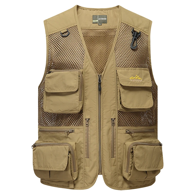 

Сетчатый дышащий съемный жилет для рыбалки для улицы, мужской жилет для фотографа с несколькими карманами, летние куртки без рукавов для путешествий