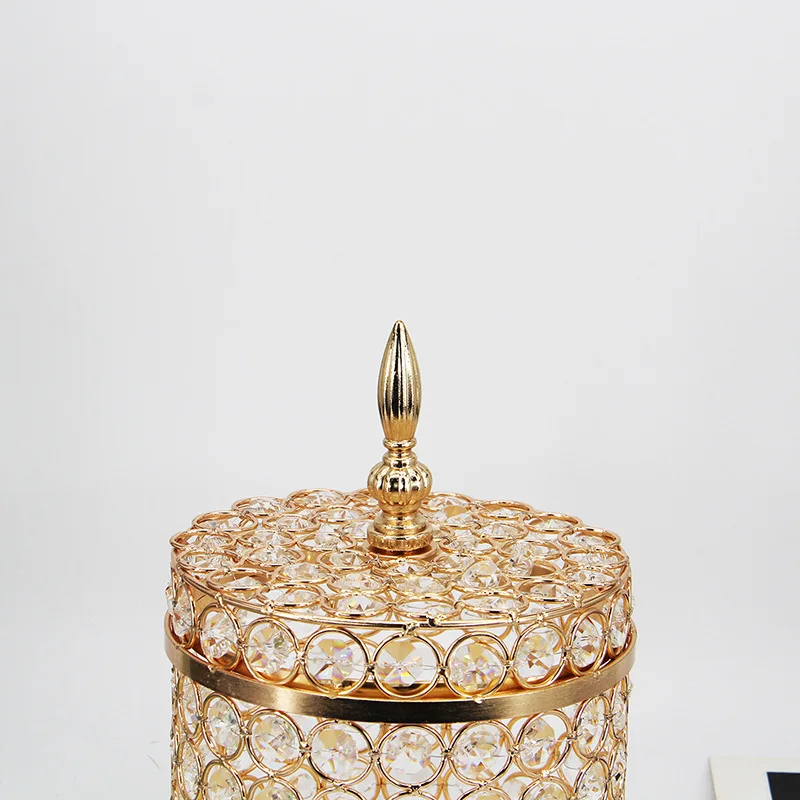 Дворец металлическими элементами и стразами Косметическая банка для хранения в