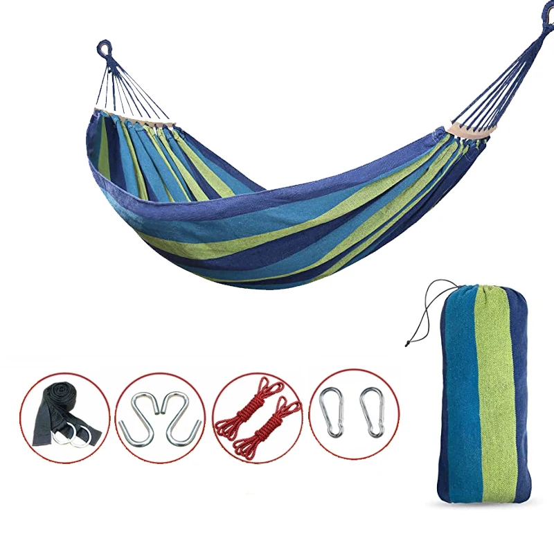 売る ポータブル屋外ハンモック,キャンプスイング,屋内,寝室,旅行,厚手のキャンバスベッド,多機能