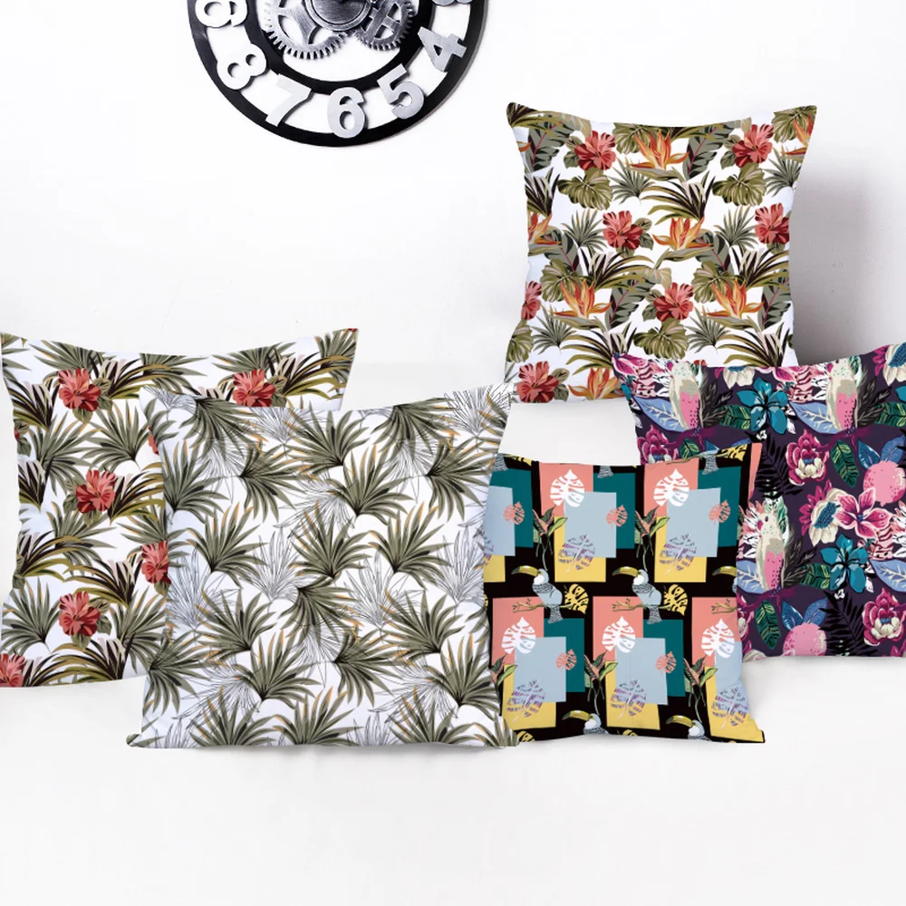 

Цветочный чехол для подушки, винтажные подушки, искусственный чехол для кровати, красочное растение, чехол, лаванда, декоративные наволочки...