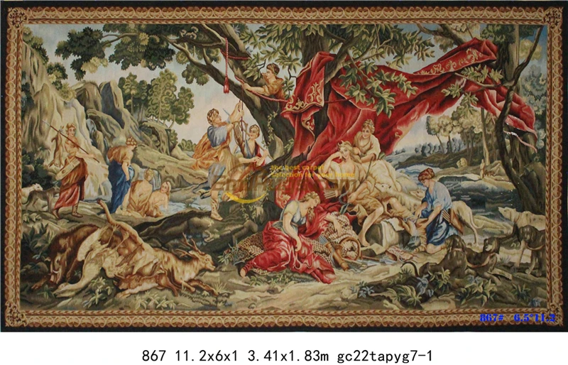 Koop Aubusson Naald Punt Tapestr Geometrische Slaapkamer Antieke Gedrukt Home Decoratieve Plein