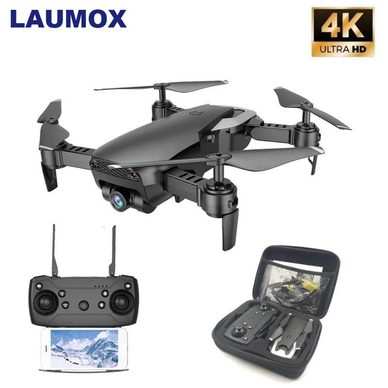 LAUMOX M69 RC Дрон с широкоугольной камерой 4K WiFi HD камера Складной Мини FPV Вертолет дроны VS VISUO XS809HW E58 Дрон