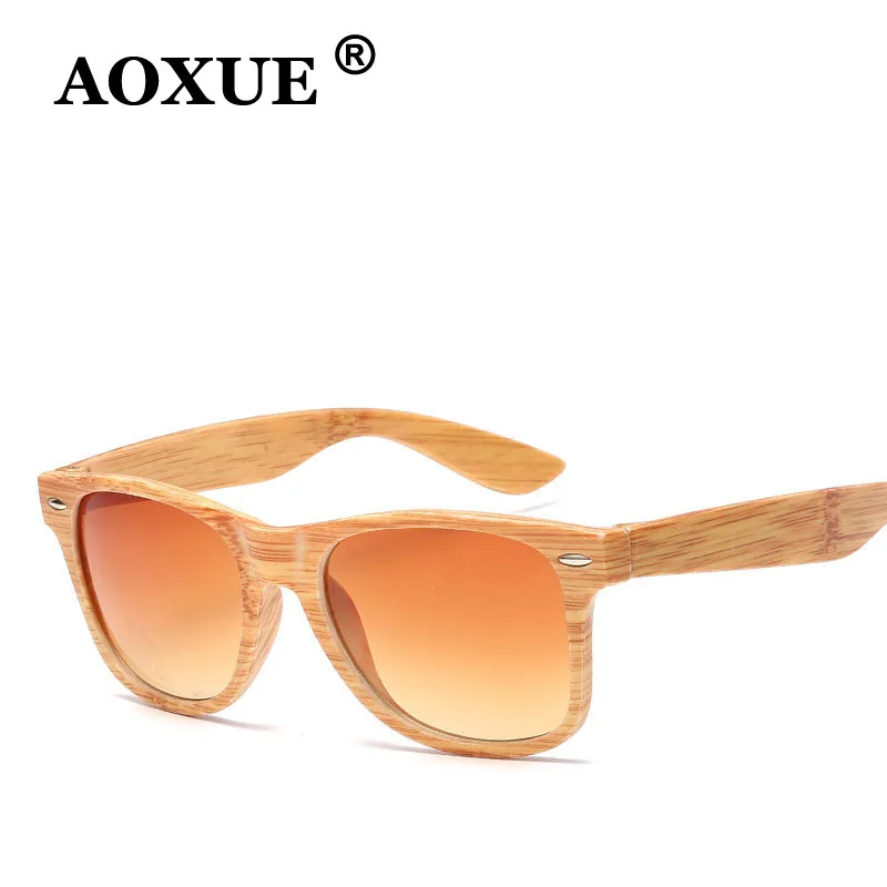 AOXUE модные деревянные солнцезащитные очки для мужчин фирменный дизайн женские