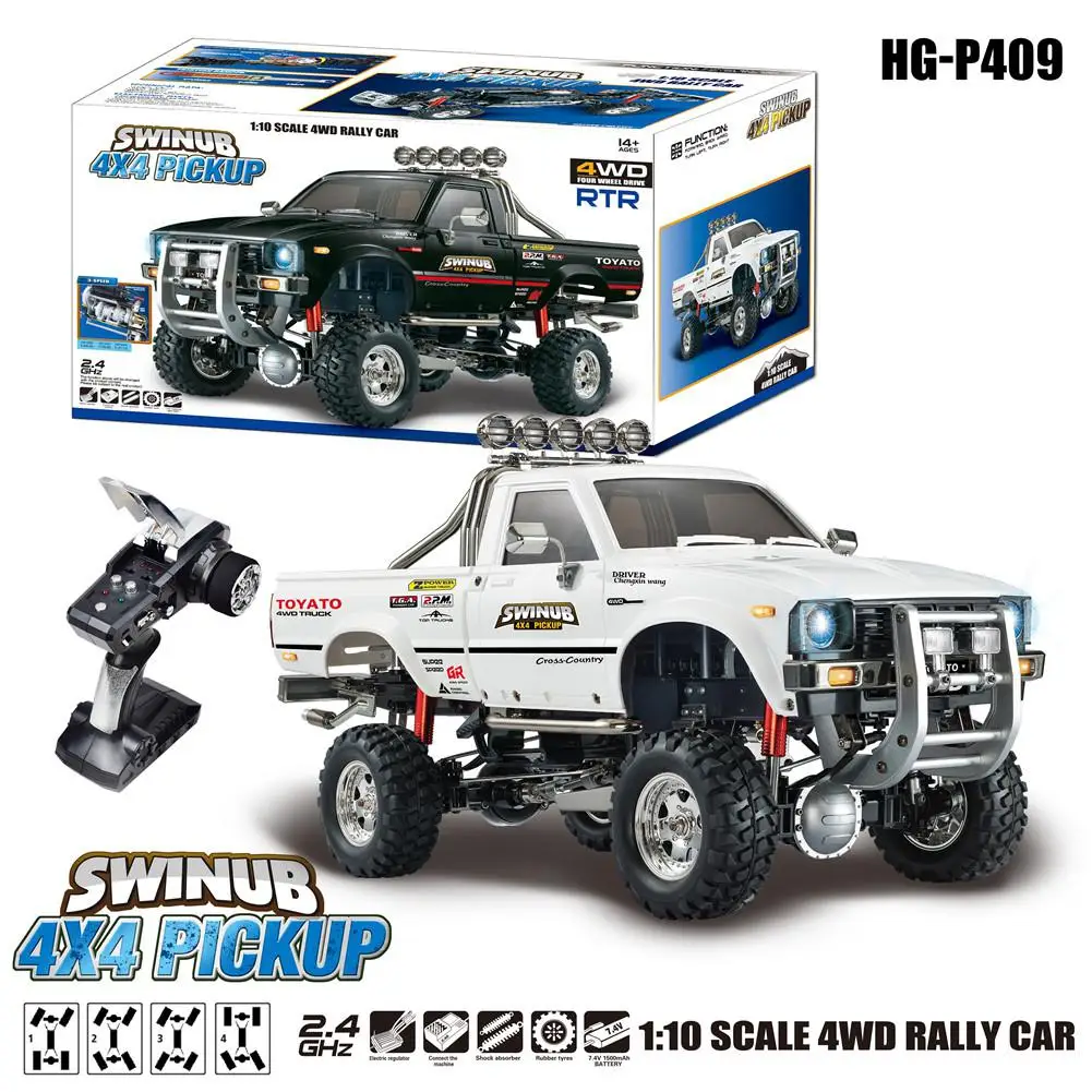 LeadingStar HG P409 1/10 2 4G полноприводный Радиоуправляемый автомобиль 4x4 пикап Rock Crawler без