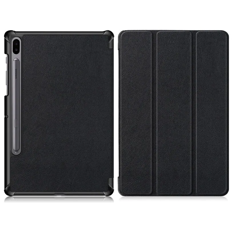 Black Ультратонкий чехол для Samsung Galaxy Tab S6 10,5 SM-T860 SM-T865 10," планшет смарт-подставка чехол для Galaxy Tab S6 10,5 чехол - Цвет: Black