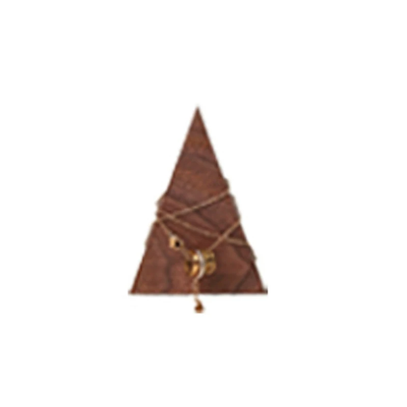 

H9ED Wood Necklace Rings Stand Holder Shelf Jewelry Display Rack Bracket Bracelet Organizer for Woman Girl Gifts