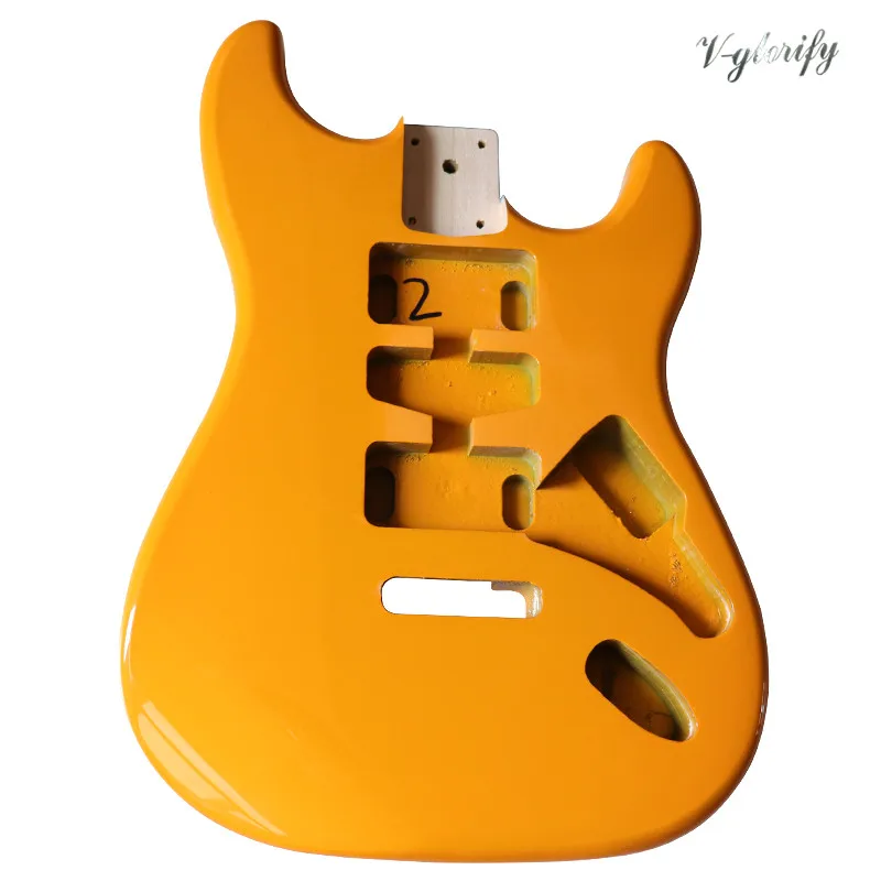 Корпус для электрогитары ST оранжевый корпус гитары из тополя и древесины с