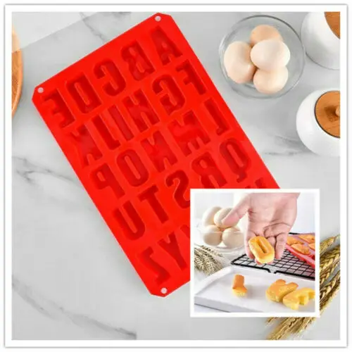 Силиконовые Большой Алфавит льда шоколадная форма в виде букв трафарет торта