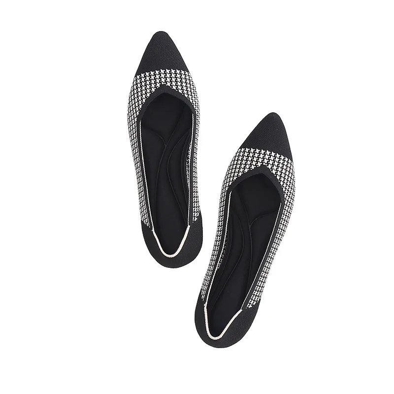 

New Women's Solid Color Light Breathable Wear-resistant Shoes Casual Fashion Pointed Shoes Comfortable Outing Flat Shoes