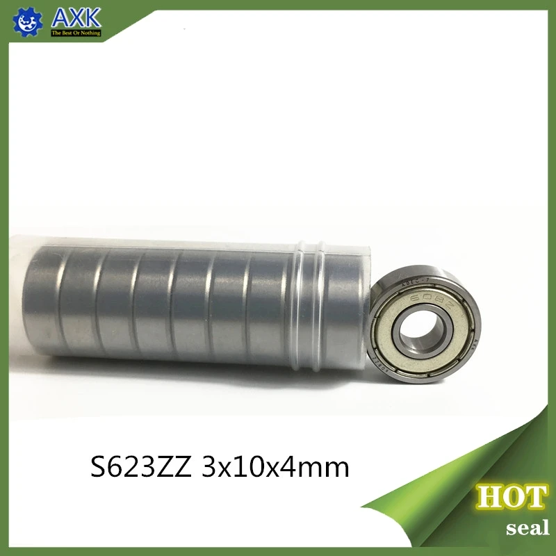 S623ZZ подшипник 3*10*4 мм (10 шт.) ABEC 1 440C ролик Нержавеющая сталь S623Z S623 Z ZZ шариковые