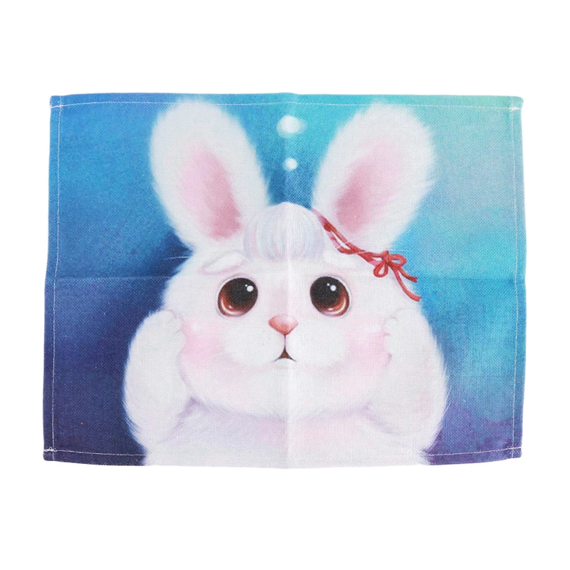 Салфетка для стола с рисунком кролика пингвина милый мультяшный коврик вечерние