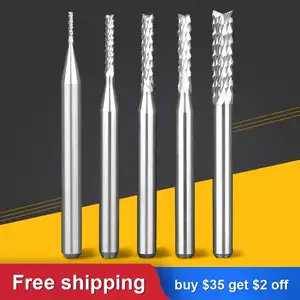 UCHEER 3,17546 мм карбидный вольфрамовый ПП Кукуруза зубчатый Резак концевые фрезы Фрезы для гравировального станка с ЧПУ