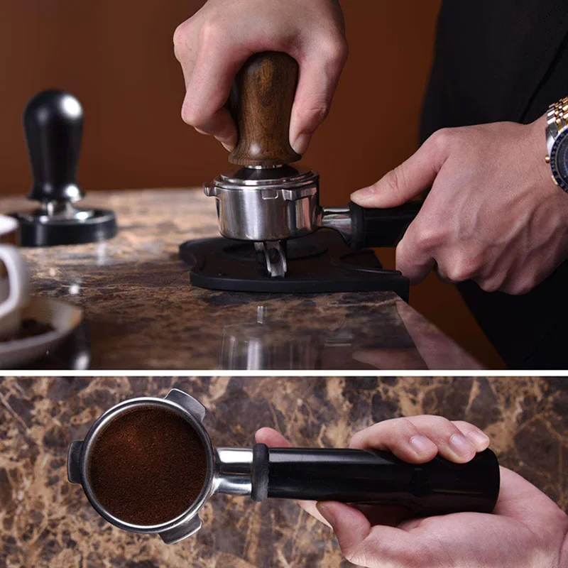 

Calibrated Espresso Tamper, Coffee Tamper Loaded Stainless Steel Flat Base, Professional Espresso Hand Tamper