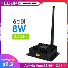 EDUP 8W 2.4GHz WiFi Power Amplifier 5GHz 5W Signal Booster Wireless Range Repeater for Wi-Fi Router Accessories Antenna