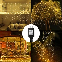 christmas net lights 3mx2m low voltage 8 modes fairy string lights for garden bushes wedding tree decoration