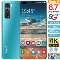 global version galay iboo5 6 7 inch mtk6889 12512gb 10 core smartphone 5g lte 5600mah face id cellphone 2148mp