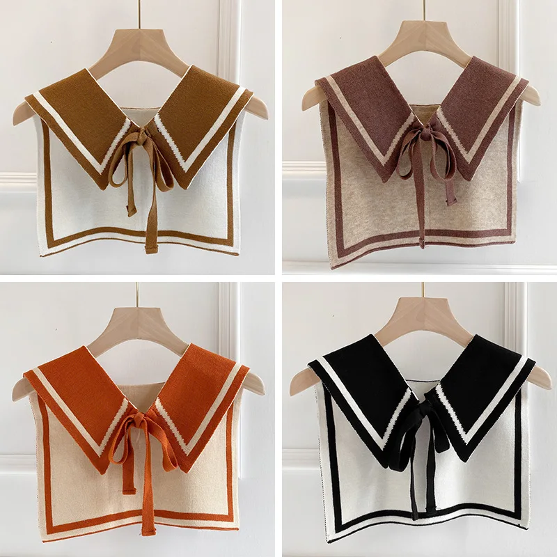 

Женский Теплый вязаный шарф, корейский шарф для защиты шейного отдела позвоночника, подходящий по цвету, с воздухопроницаемостью, летний